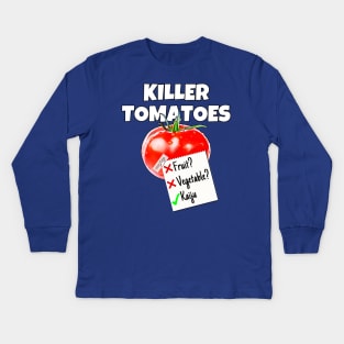 Killer Tomatoes Kids Long Sleeve T-Shirt